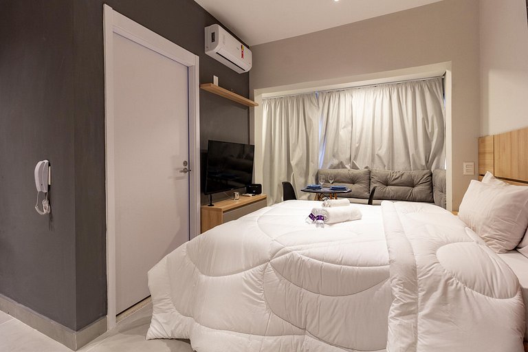 Studio Premium em Moema com Academia e Self Check-in