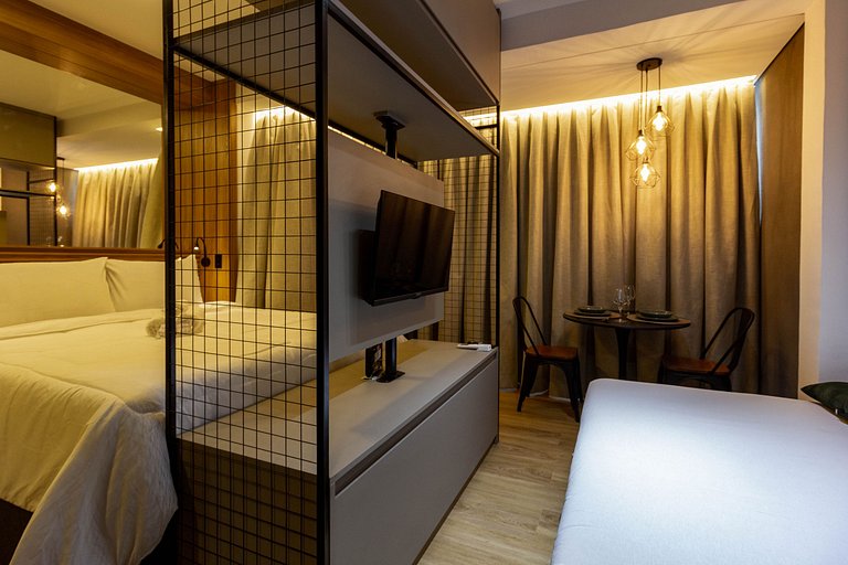 Elegância e Conforto | Apt completo c/ cama queen