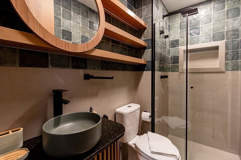 Elegância e Conforto | Apt completo c/ cama queen