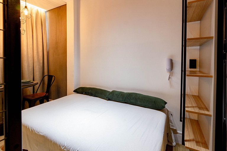 Elegância e Conforto | Apt completo c/ cama queen