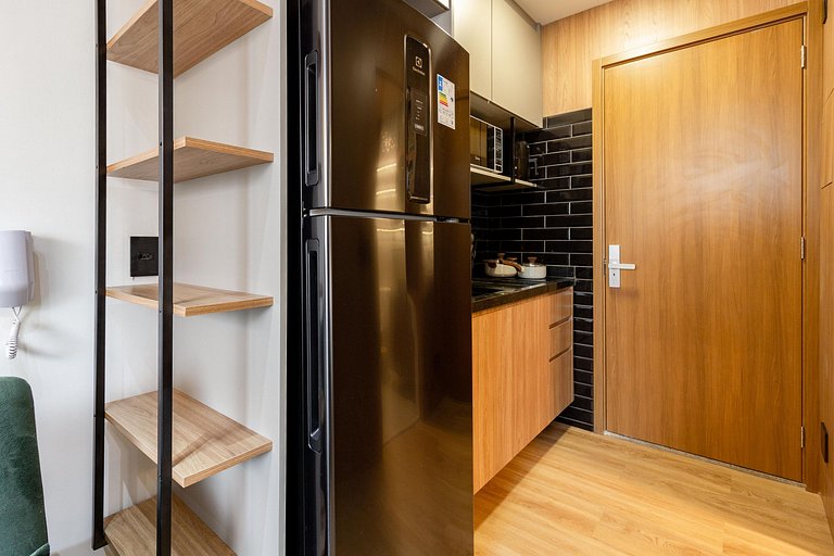 Elegância e Conforto | Apt completo c/ cama queen