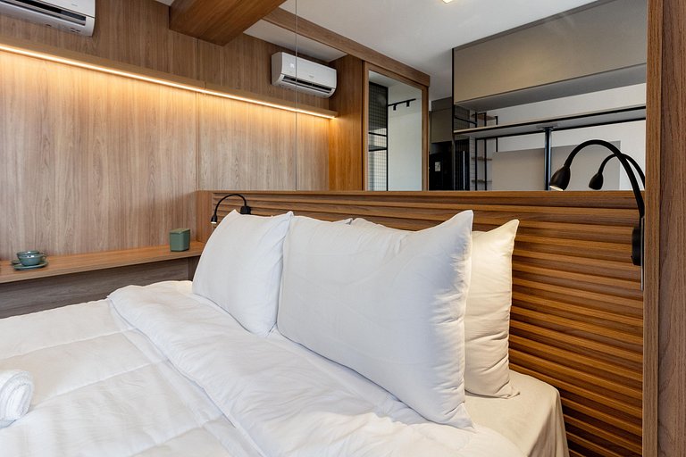Elegância e Conforto | Apt completo c/ cama queen