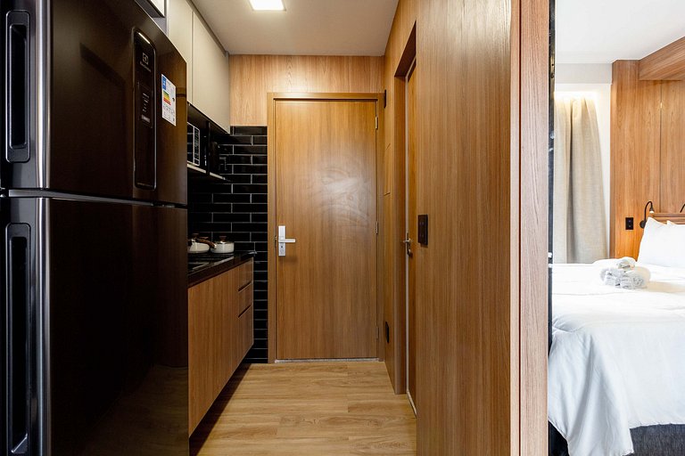 Elegância e Conforto | Apt completo c/ cama queen