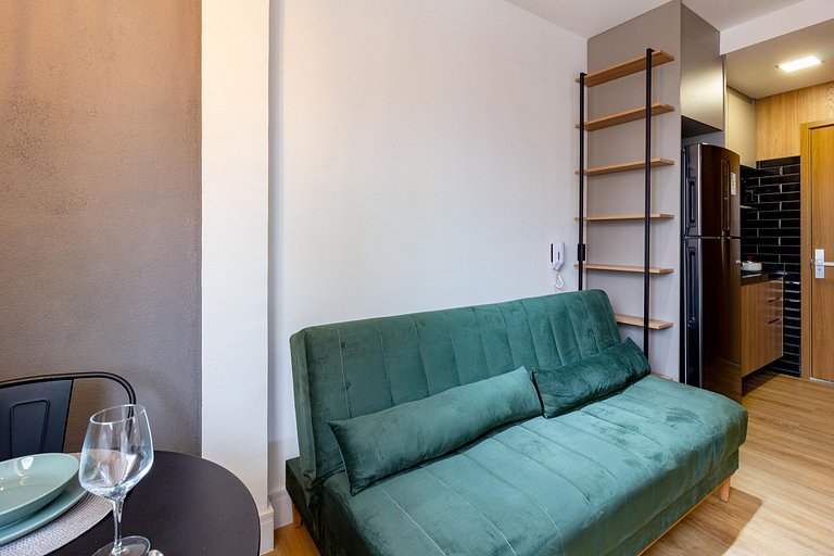 Elegância e Conforto | Apt completo c/ cama queen