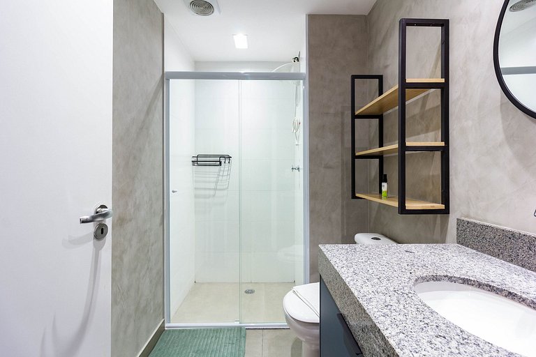 Studio em Pinheiros c/ Vista da Cidade e Rooftop