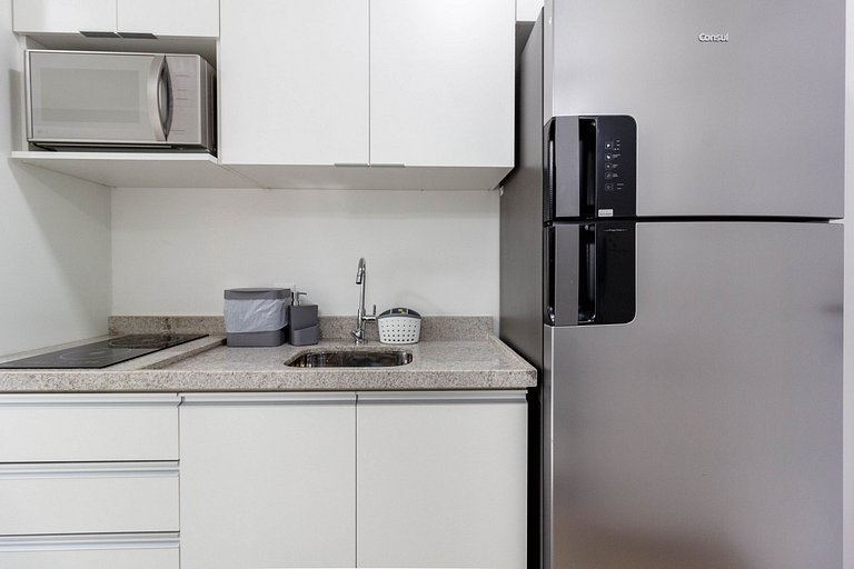 Conforto: Apto c/ cama queen em Moema