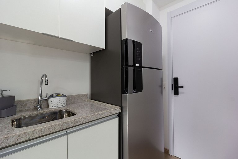 Conforto: Apto c/ cama queen em Moema