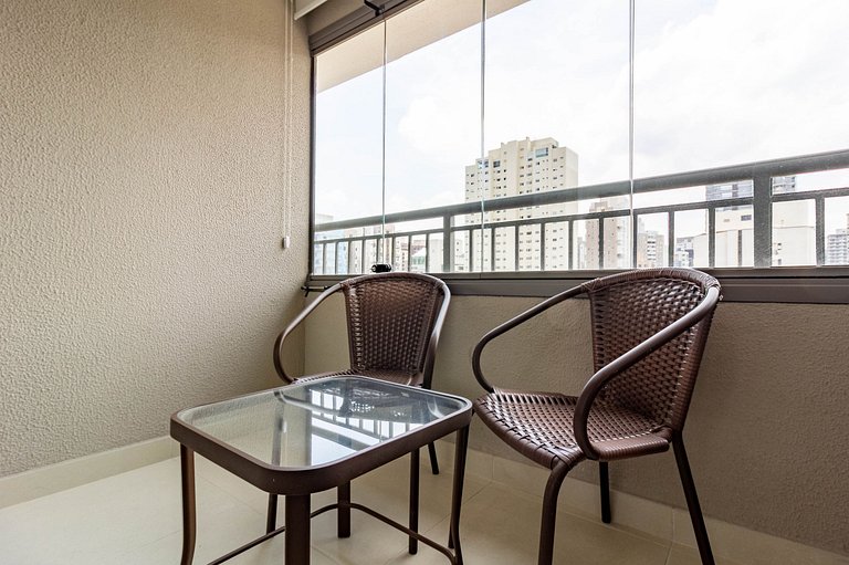 Conforto: Apto c/ cama queen em Moema