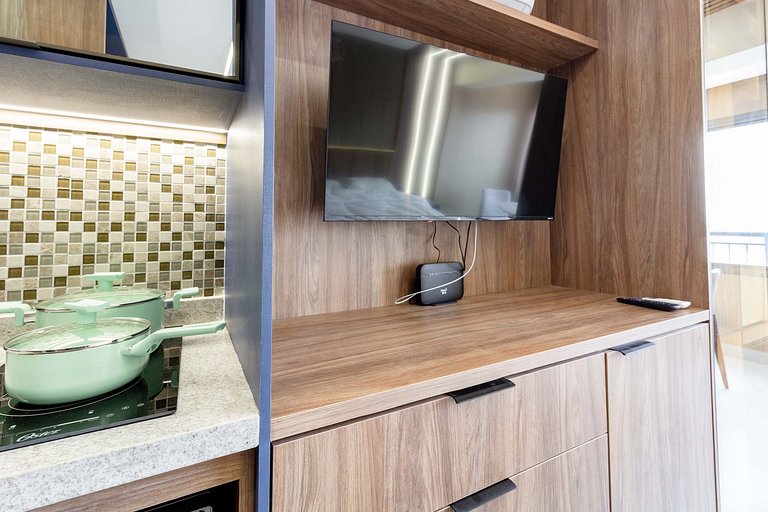 Studio em Moema com Piscina no Coração de Moema