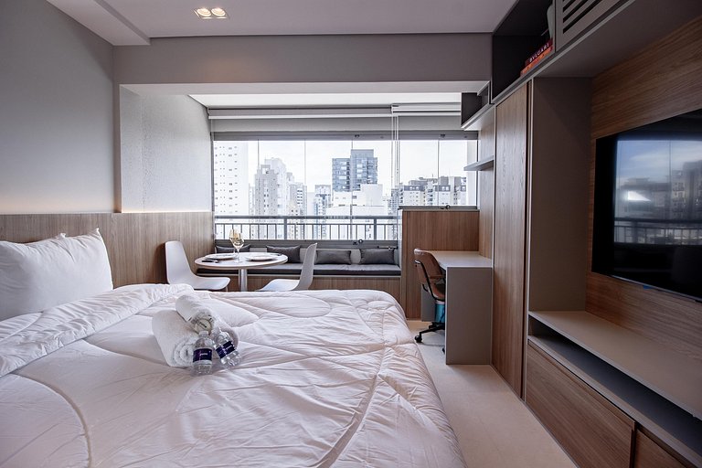 Varanda | Andar superior | Conforto em Moema