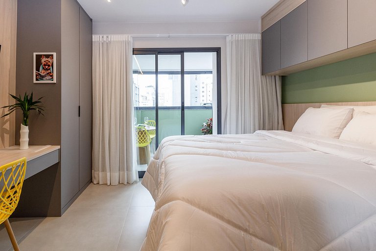 Apê moderno | Piscina | Próx à Paulista