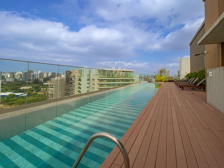 Apto mezanino com cama queen ao lado do Ibirapuera