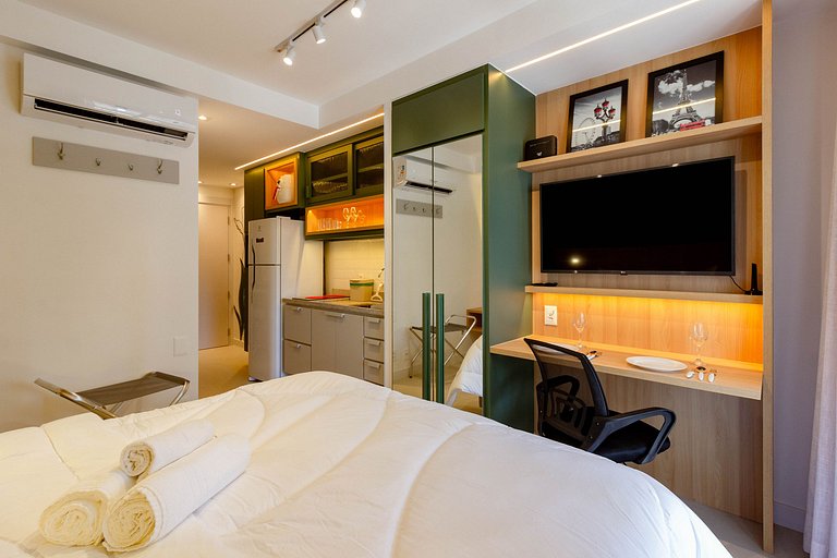 Studio em Moema com Coworking e Próximo ao Ibirapuera