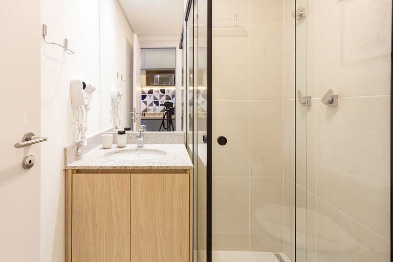 Studio em Moema com Piscina e Portaria 24h