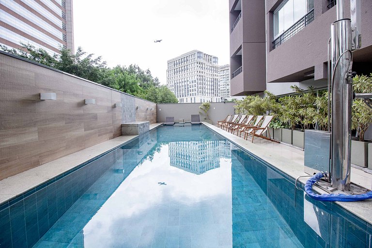 Apto Vila Olímpia c/ Piscina, Coworking e Vista