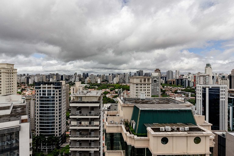 Studio moderno com lazer completo