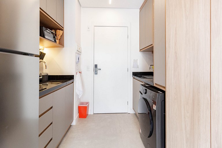 Studio moderno com lazer completo