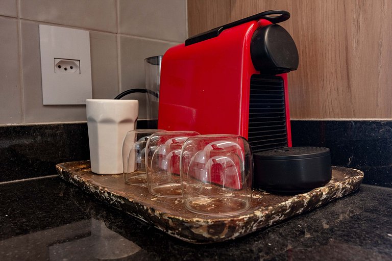 Studio moderno com lazer completo