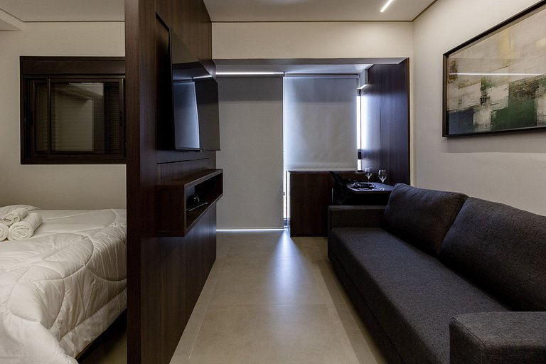 Apto completo com vista incrível próximo ao metrô