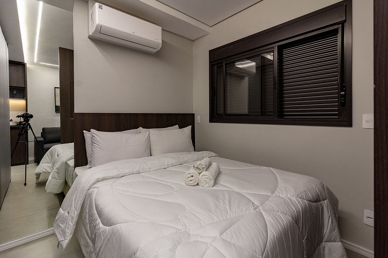 Apto completo com vista incrível próximo ao metrô