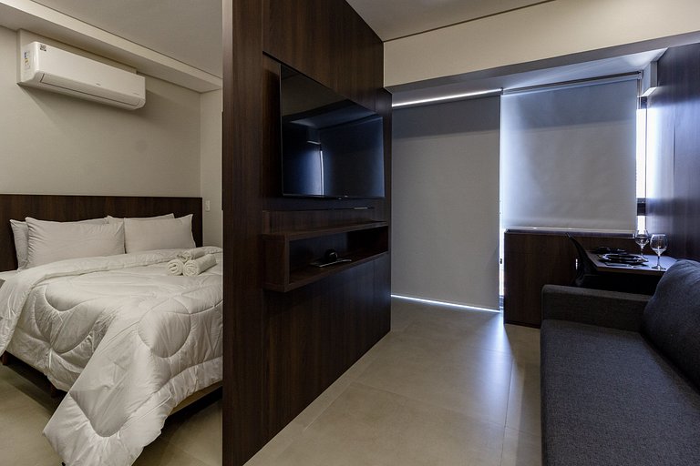 Apto completo com vista incrível próximo ao metrô