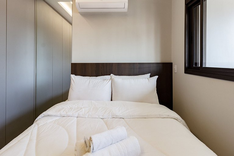 Apto completo com vista incrível próximo ao metrô