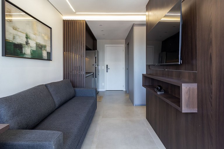 Apto completo com vista incrível próximo ao metrô