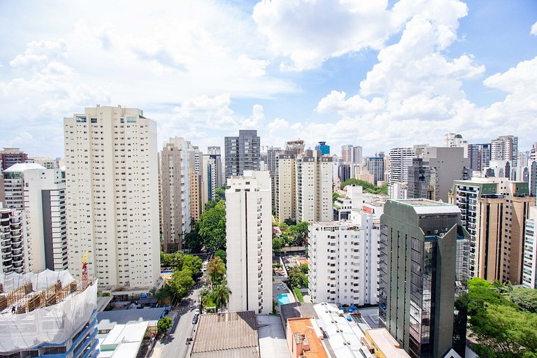 Luxo e conforto apto completo com cama queen size