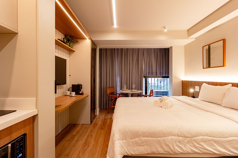 Studio em Perdizes com Cama Queen e Wi‑Fi Rápido