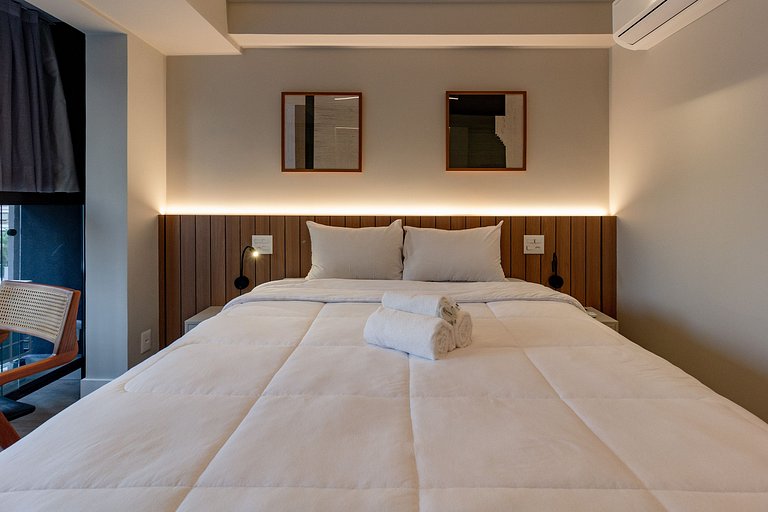 Studio em Perdizes com Cama Queen e Wi‑Fi Rápido