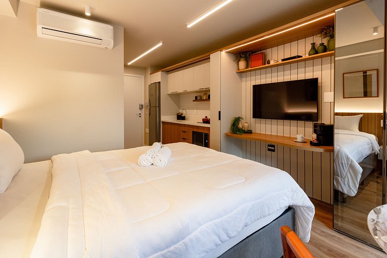 Studio em Perdizes com Cama Queen e Wi‑Fi Rápido