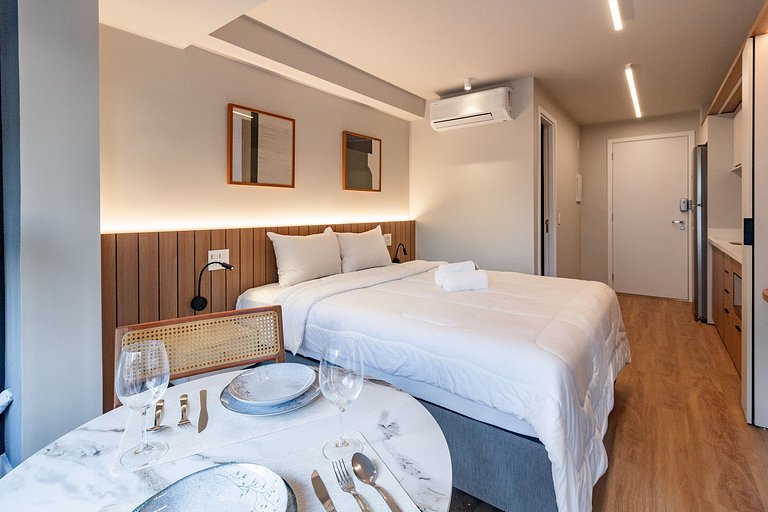 Studio em Perdizes com Cama Queen e Wi‑Fi Rápido