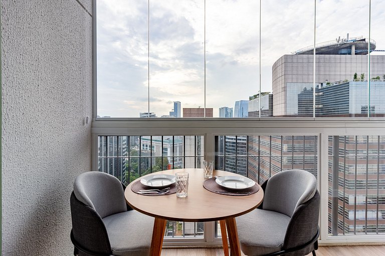 Apto Vila Olímpia c/ Piscina, Coworking e Vista
