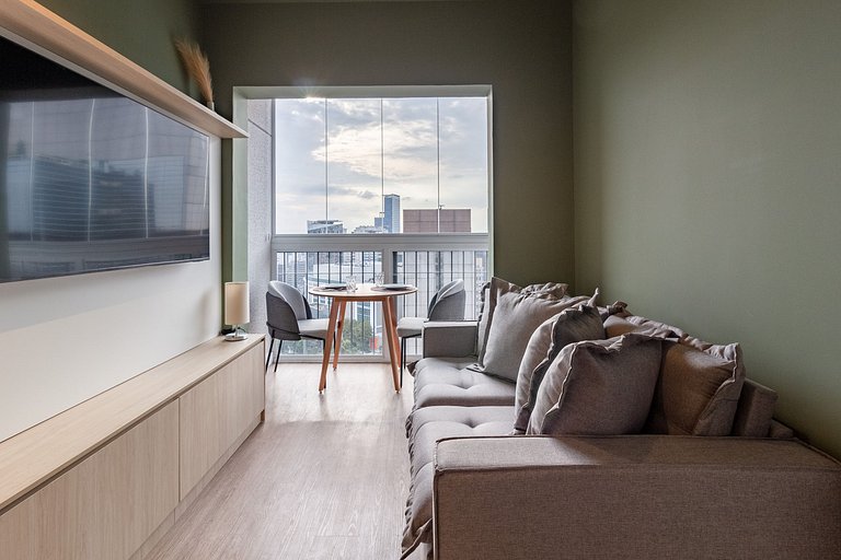 Apto Vila Olímpia c/ Piscina, Coworking e Vista