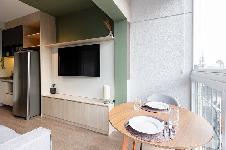 Apto Vila Olímpia c/ Piscina, Coworking e Vista