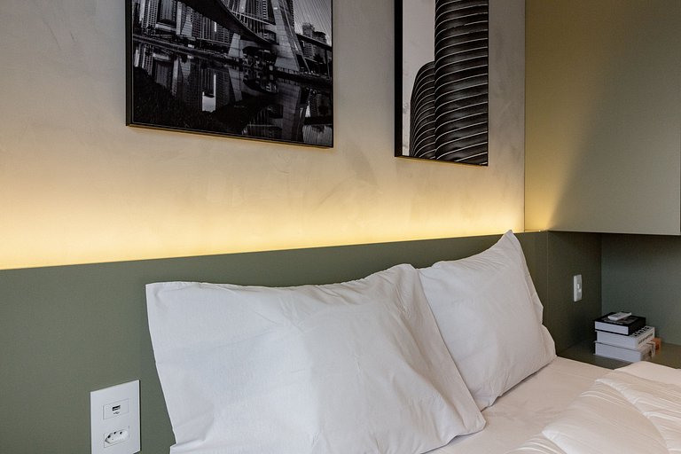Apto Vila Olímpia c/ Piscina, Coworking e Vista