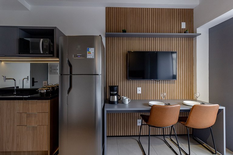 Encanto e charme: Apt moderno próximo da Paulista
