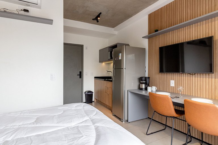 Encanto e charme: Apt moderno próximo da Paulista