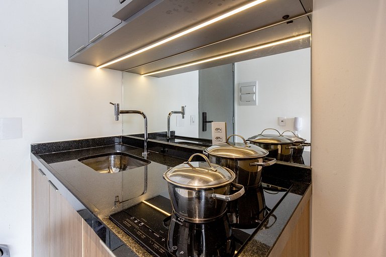 Encanto e charme: Apt moderno próximo da Paulista
