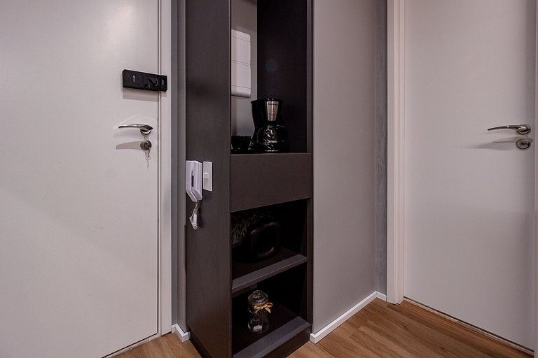 Studio Brooklin c/ Varanda, Academia e Market 24h