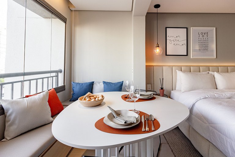 Studio Moderno em Moema com Vista da Cidade