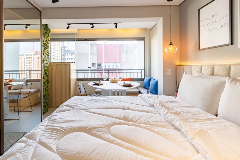 Studio Moderno em Moema com Vista da Cidade