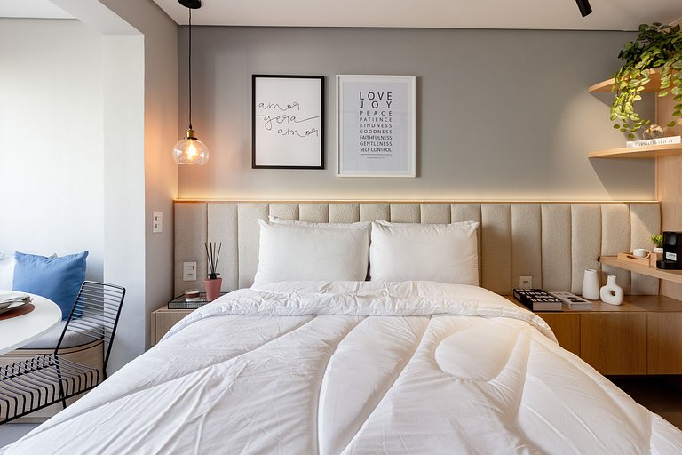 Studio Moderno em Moema com Vista da Cidade