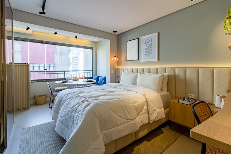 Studio Moderno em Moema com Vista da Cidade