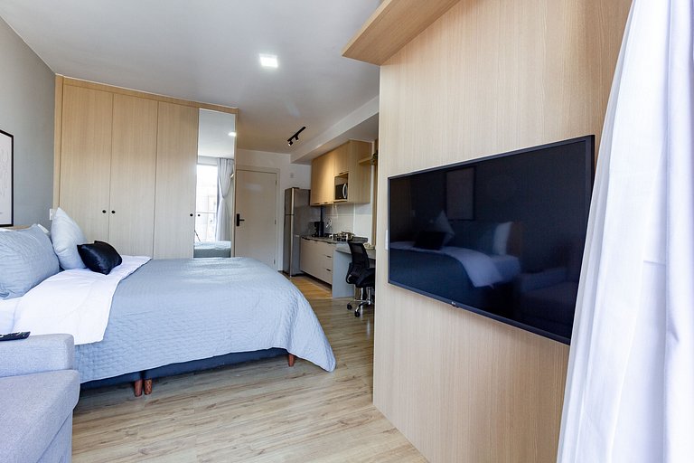 Apto completo no Rio Energy c/ cama queen
