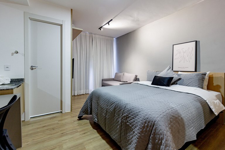 Apto completo no Rio Energy c/ cama queen