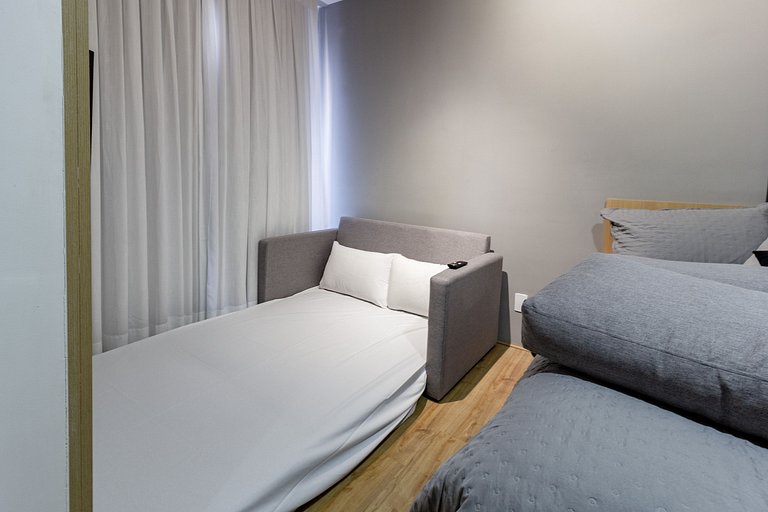 Apto completo no Rio Energy c/ cama queen