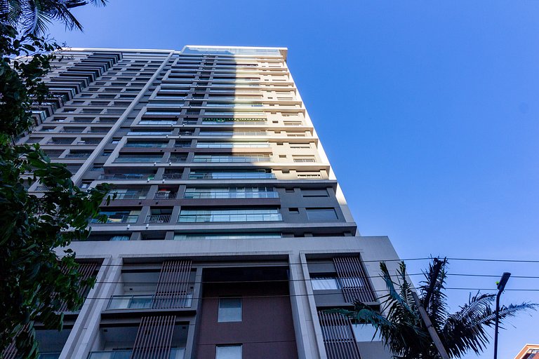 Studio Brooklin c/ Varanda, Academia e Market 24h