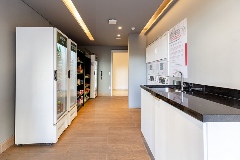 Studio Brooklin c/ Varanda, Academia e Market 24h