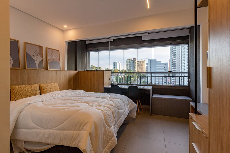 Studio Moderno no ON Brooklin com Vista